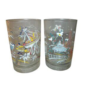'96 McDonald's Walt Disney World 25TH ANNIVERSARY MAGIC Glasses Set of 2